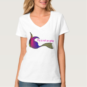 Camiseta Sequear no es una opción de cola de sirena multico