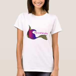 Camiseta Sequear no es una opción de cola de sirena multico