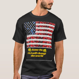 Camiseta Sequin American Flag