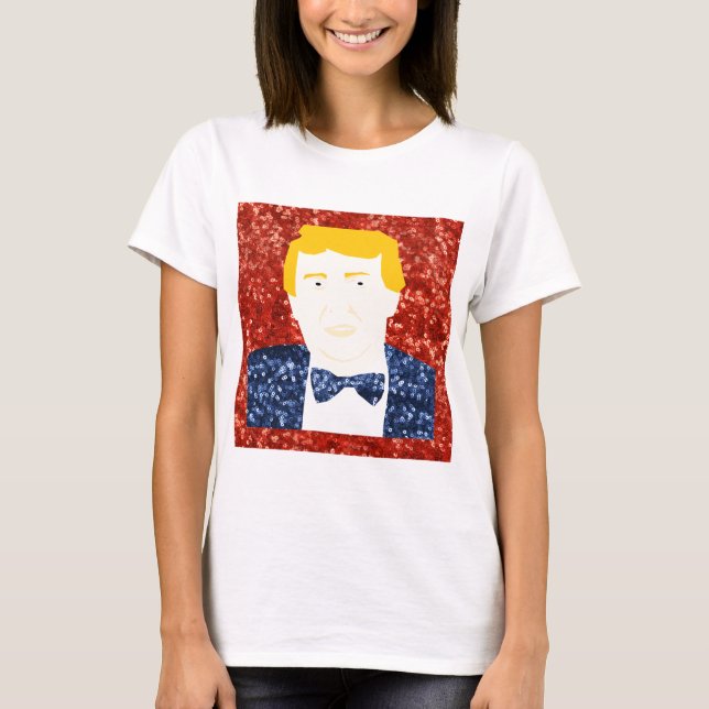 Camiseta sequin donald trump (Anverso)