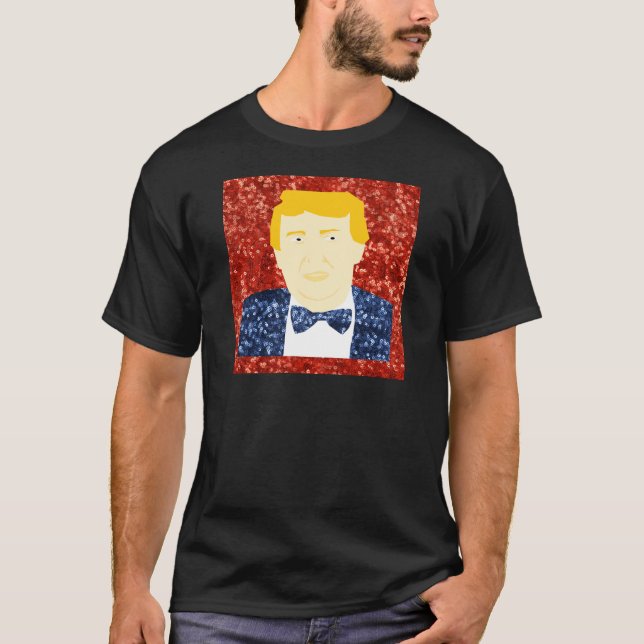 Camiseta sequin donald trump (Anverso)