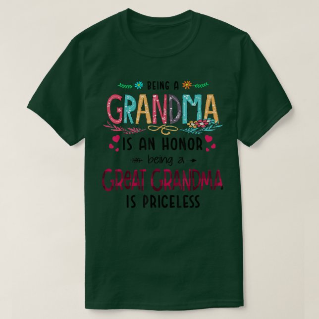 Camiseta Ser Abuela Es Un Honor Ser Abuela Es (Diseño del anverso)