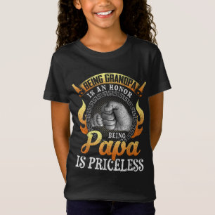 Camiseta Ser abuelo es un honor ser papá no tiene precio