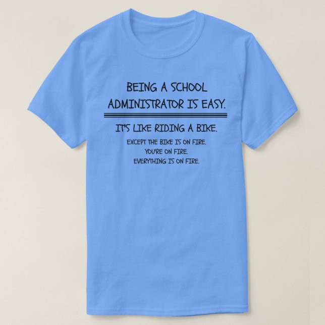 Camiseta Ser administrador escolar es fácil (Diseño del anverso)
