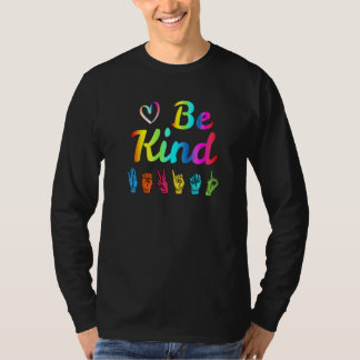 Camiseta Ser amable amor Asl lenguaje de Rótulo no verbal p