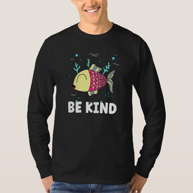 Camiseta Ser Amable Arcoíris Pesca Maestro Vida Enseñanza E (Anverso)
