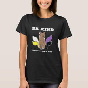Camiseta Ser amable Bandera No binaria Enby Genderqueer No