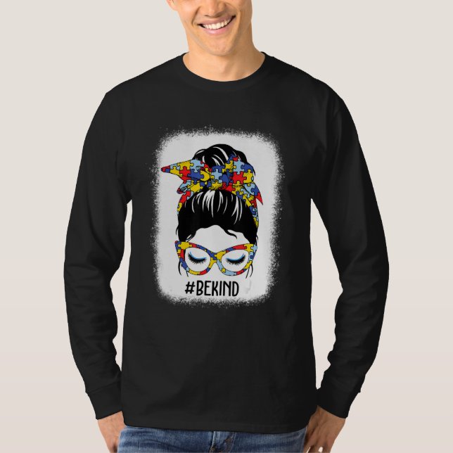 Camiseta Ser amable con el autismo Mes de conciencia blanqu (Anverso)