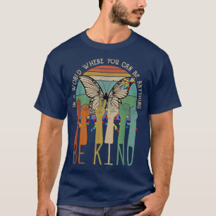 Camiseta Ser amable con la mano del lenguaje de Rótulo habl