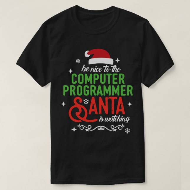 Camiseta Ser amable con los Navidades de programadores de c (Diseño del anverso)