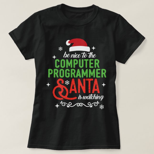 Camiseta Ser amable con los Navidades de programadores de c (Diseño del anverso)