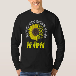 Camiseta Ser amable intérprete sordo de idiomas de Rótulo A