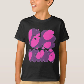 Camiseta Ser Amable Pegatina Rosa Y Púrpura