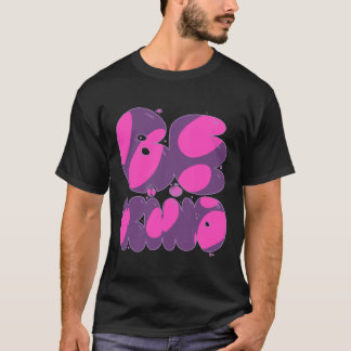 Camiseta Ser Amable Pegatina Rosa Y Púrpura
