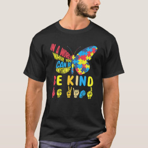 Camiseta Ser amable rompecabezas lenguaje Rótulo mano habla