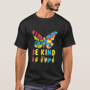 Camiseta Ser amable rompecabezas lenguaje Rótulo mano habla