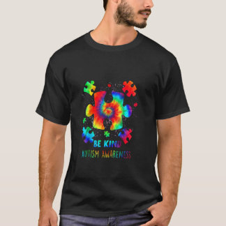 Camiseta Ser Amable Rompecabezas Tie Dye Piezas Lindo Conci