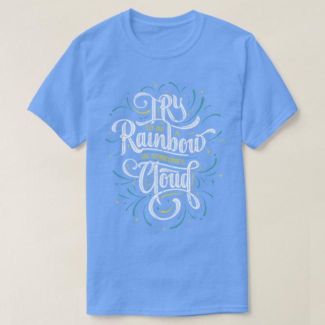 Camiseta Ser arcoiris en una nube (Diseño del anverso)