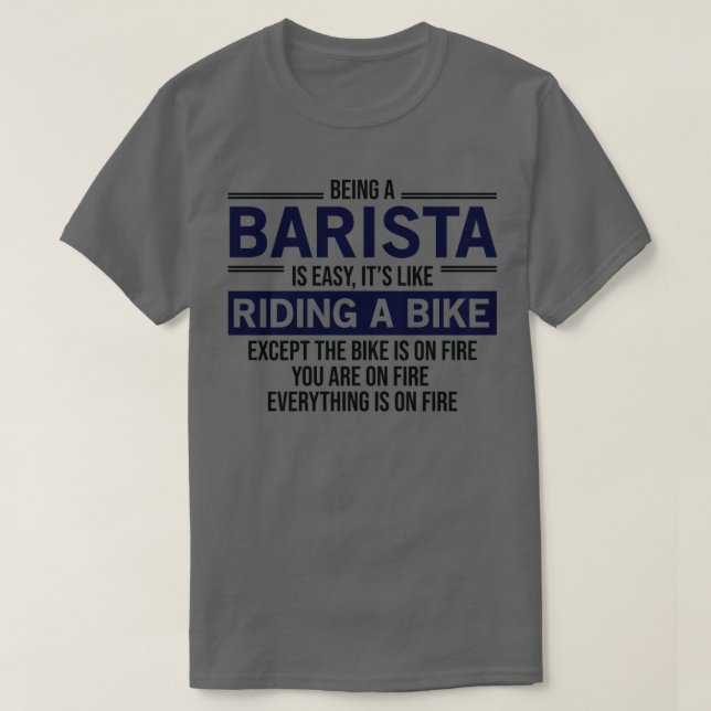 Camiseta Ser Barista Es Fácil (Diseño del anverso)