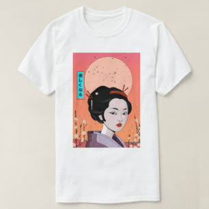 Camiseta Ser bella chica geisha
