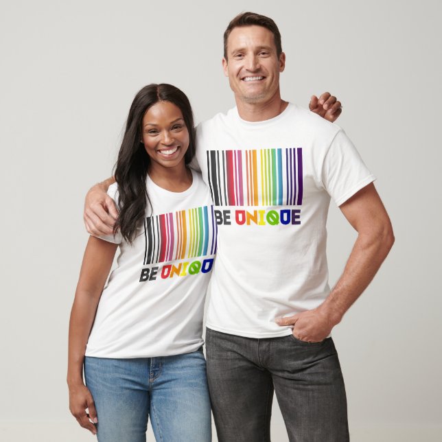 Camiseta Ser código de barras único Orgullo Lgbt (Unisexo)