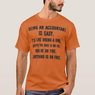 Camiseta Ser contable es fácil los itx27 como andar en bici