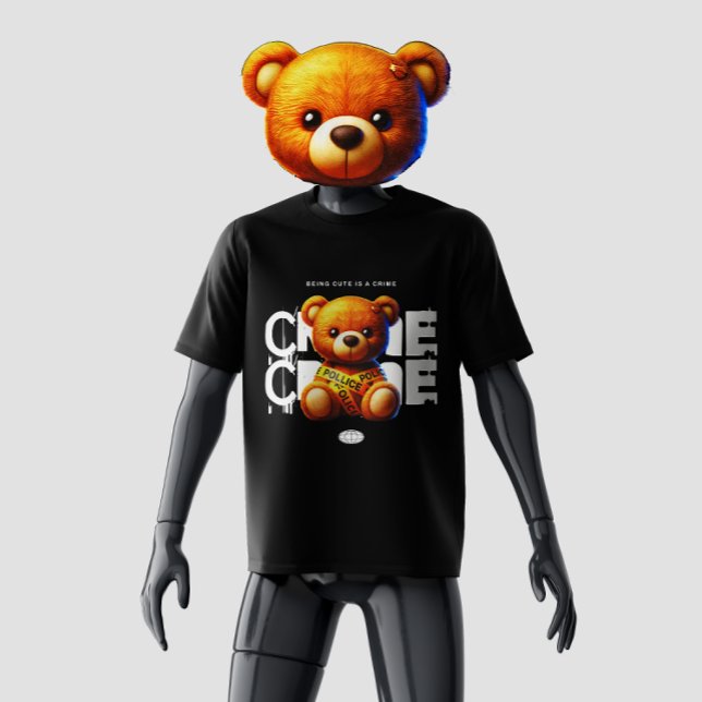 Camiseta Ser cortés es un crimen kawaii Teddy Bear (Subido por el creador)