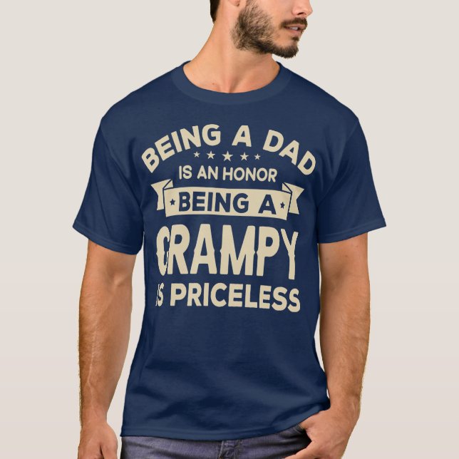 Camiseta Ser DAD es un HONOR Ser un GRIS es (6) (Anverso)
