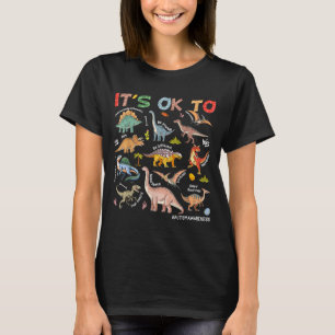 Camiseta Ser Diferente Autismo Dinosaurio Conciencia de Aut
