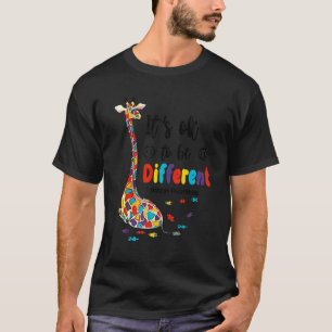 Camiseta Ser diferente de la jirafa autismo apoya el autism