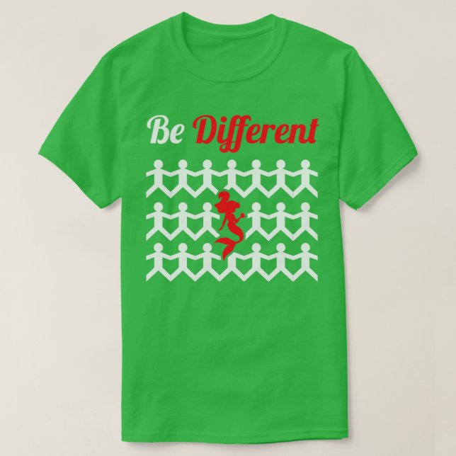 Camiseta Ser diferente ser sirena (Diseño del anverso)