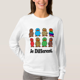 Camiseta ser diferentes patito patos patrón divertido graci