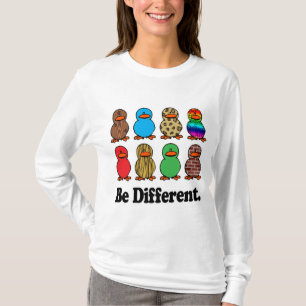 Camiseta ser diferentes patito patos patrón divertido graci