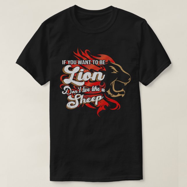 Camiseta Ser El León No La Oveja (Diseño del anverso)