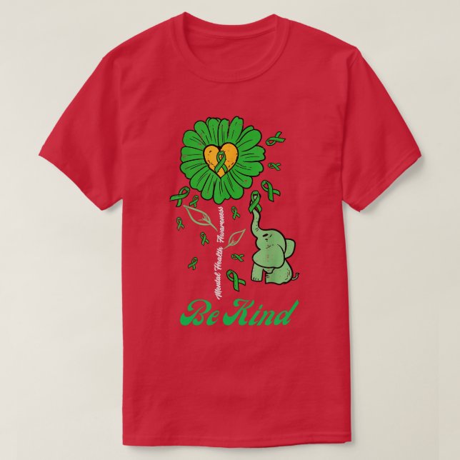 Camiseta Ser elefante amable mes de salud mental (Diseño del anverso)