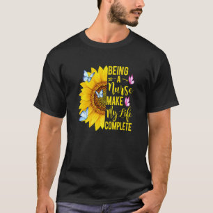 Camiseta Ser enfermera hace que mi vida sea una flor comple