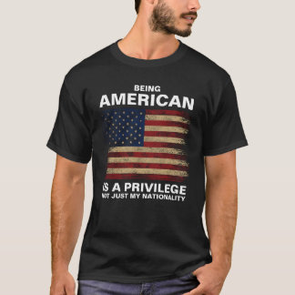 Camiseta Ser estadounidense es un privilegio (personalizar)