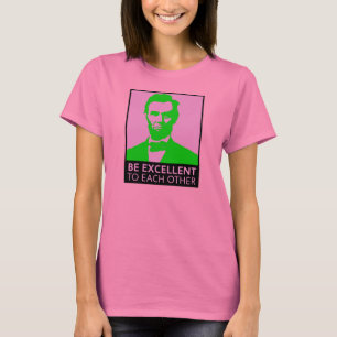 Camiseta Ser excelente (rosa/verde)
