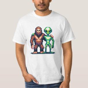 Camiseta Ser extraterrestre alienígena y arte de píxeles de