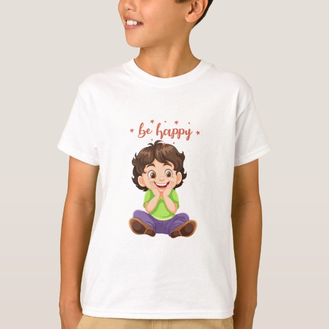 Camiseta Ser Feliz Diseño (Anverso)