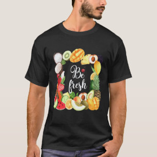 Camiseta Ser fresco vegano Fruta Mercado de agricultores v