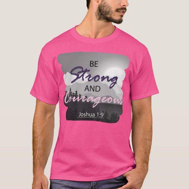 Camiseta Ser Fuerte Y Valiente Activo (Anverso)