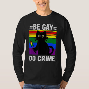 Camiseta Ser Gay Do Crime Black Cat