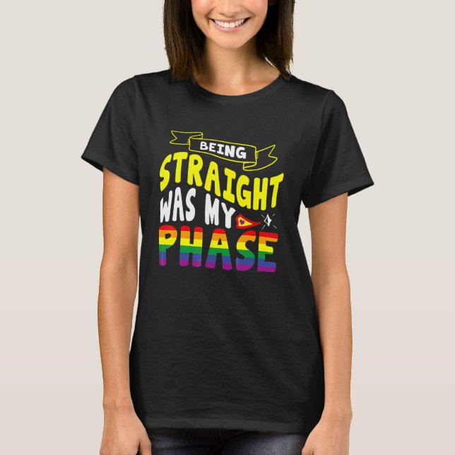 Camiseta Ser hetero fue mi fase Mes del Orgullo (Anverso)