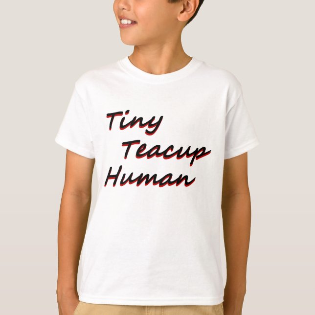 Camiseta Ser humano minúsculo de la taza de té (Anverso)