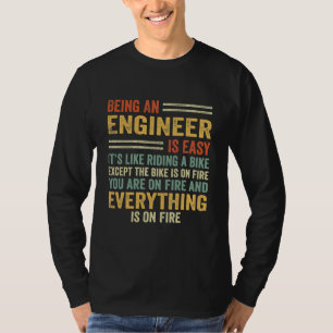 Camiseta Ser ingeniero es fácil, es como andar en bicicleta