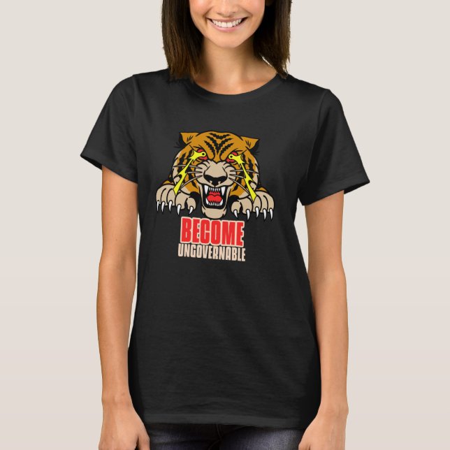 Camiseta Ser ingobernable (impresión de tigres) (Anverso)