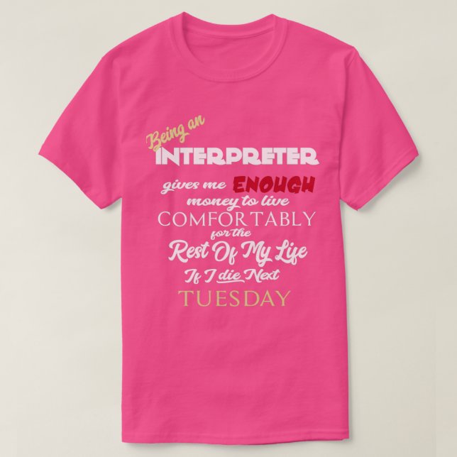 Camiseta Ser intérprete (Diseño del anverso)