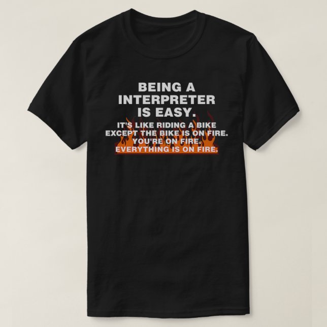 Camiseta Ser intérprete es fácil (Diseño del anverso)