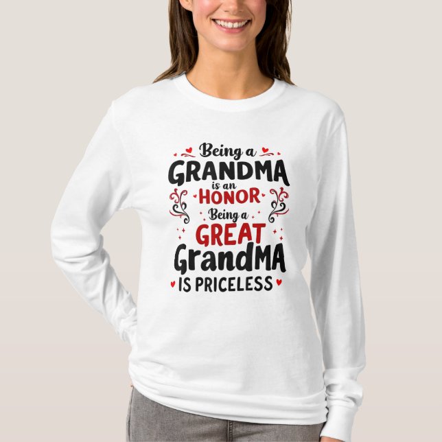 Camiseta Ser la abuela grande no tiene precio (Anverso)
